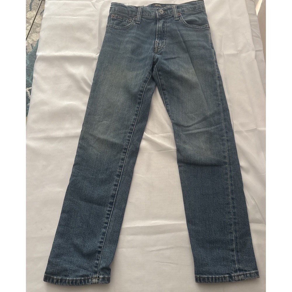 Polo Ralph Lauren Jeans Boys Size 7 The Hampton Straight Adjustable Waist Denim